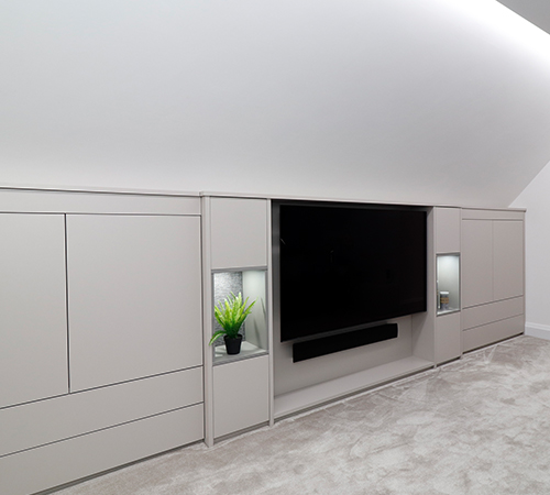 Bespoke Media Walls in Essex by Barry Hair Bespoke Furniture Makers